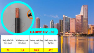 Thông số kỹ thuật dây điện CV 50